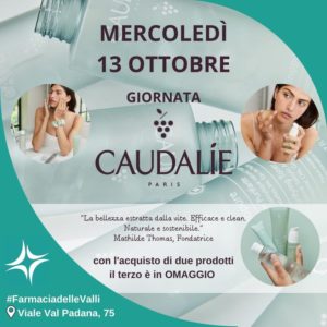 Mercoledì 13 Ottobre, giornata promozionale Caudalíe presso la farmacia delle Valli, Talenti 