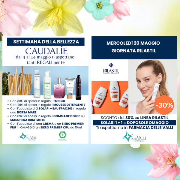 giornate promo Farmacia delle Valli: Bioscalin, Caudalie, Youstar, Helan